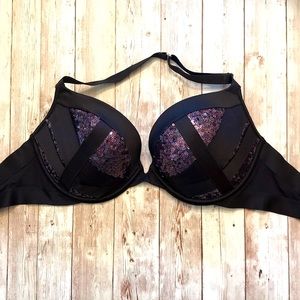 Victoria’s Secret sequin black push-up bra